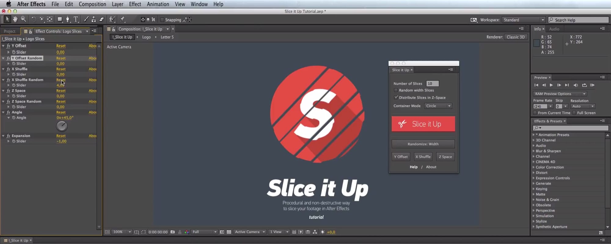 slice it up after effects free download