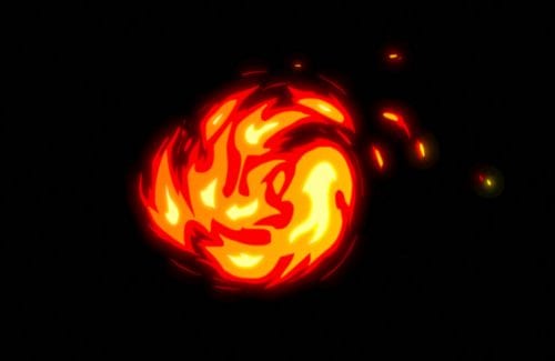 fireballtumbingsideways