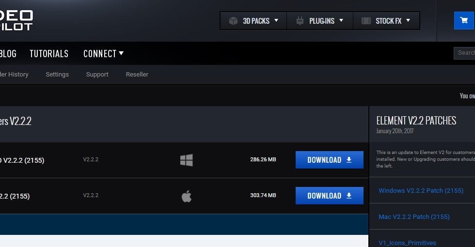 Element 3D:インストーラーダウンロード方法:Step 3