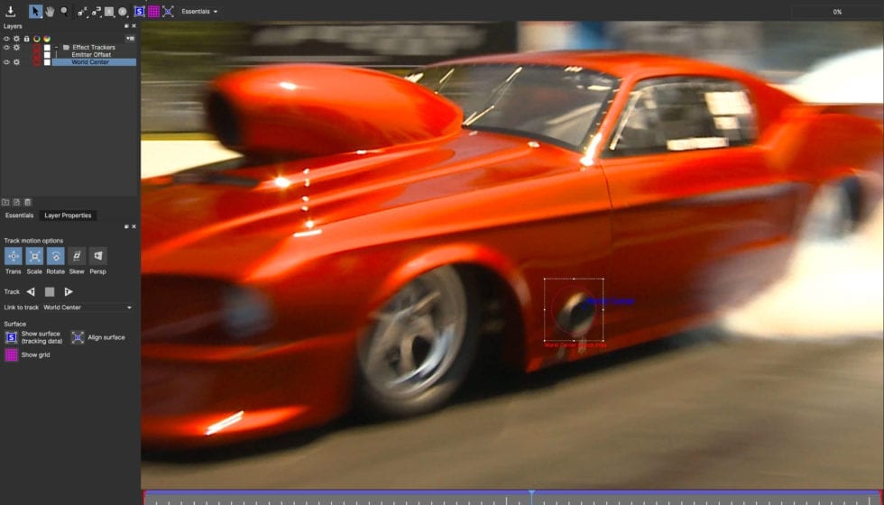 統合されたMocha Proのトラッキングとマスキング機能