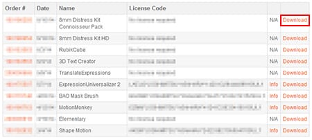 aescripts + aeplugins社 映像素材 ダウンロード方法:Step 2