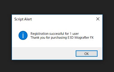 aescripts + aeplugins社 ライセンス認証方法:Step 3