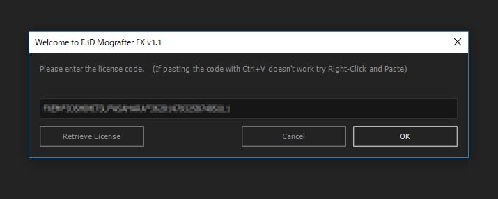 aescripts + aeplugins社 ライセンス認証方法:Step 2
