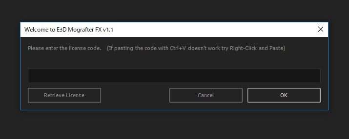 aescripts + aeplugins社 ライセンス認証方法:Step 1