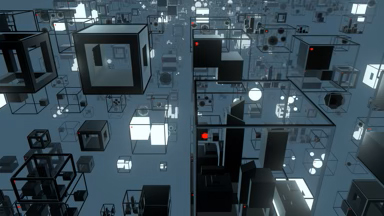 3D Primitives Blue