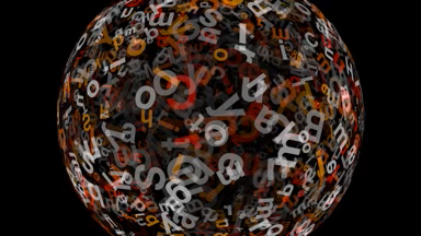 Random Letters on Sphere