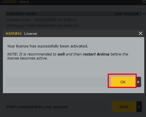 anima 認証方法:Step 5