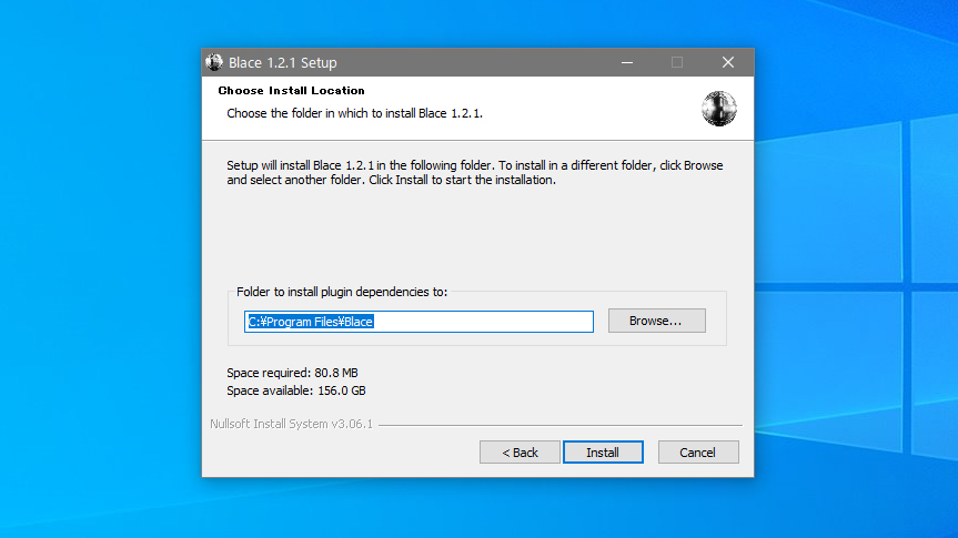 Blace Windows版 インストール方法:Step 4