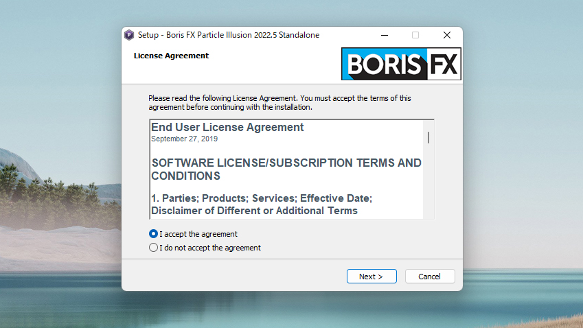 Boris FX Particle Illusion Standalone インストール方法:Step 1
