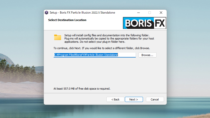 Boris FX Particle Illusion Standalone インストール方法:Step 3