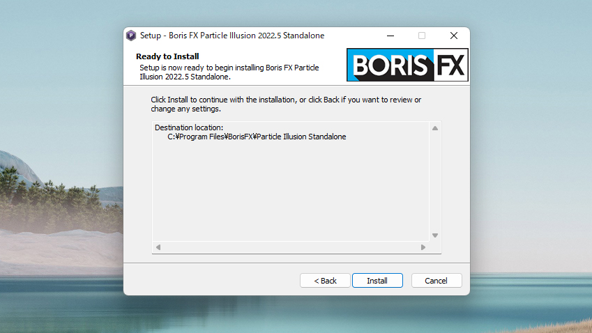 Boris FX Particle Illusion Standalone インストール方法:Step 4