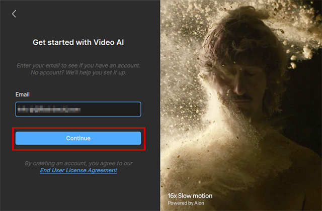 Topaz Video AI トライアル版利用方法:Step 3