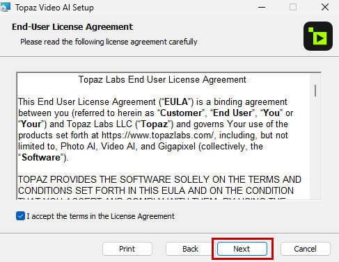 Topaz Video AI インストール方法 <Win>:Step 2