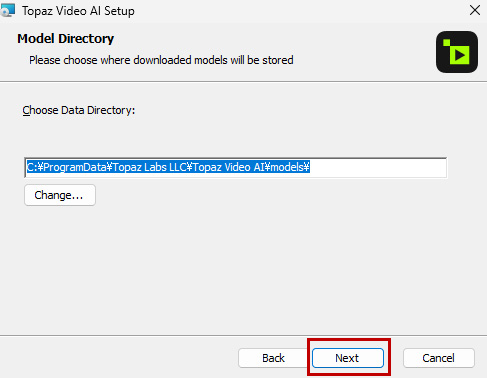 Topaz Video AI インストール方法 <Win>:Step 4
