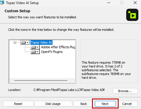 Topaz Video AI インストール方法 <Win>:Step 5