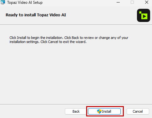 Topaz Video AI インストール方法 <Win>:Step 6