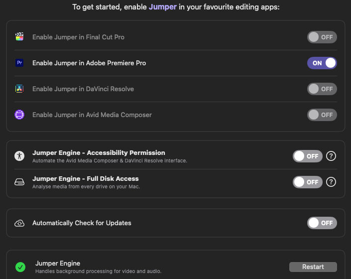 Jumper インストール方法:Step 3