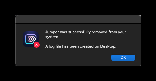 Jumper アンインストール方法 (Mac):Step 3