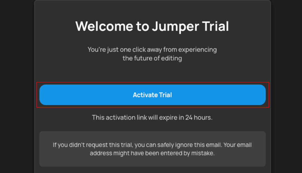 Jumper トライアル版申請方法:Step 3