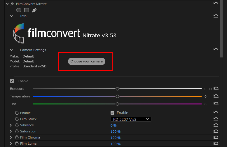 FilmConvert Camera Pack インストール方法：Step 1