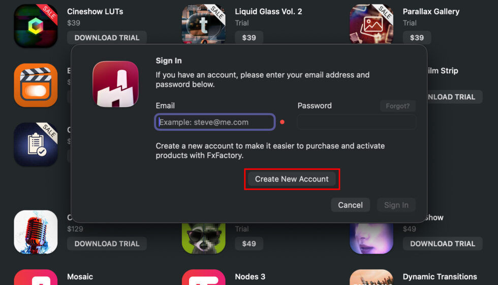 FxFactory アカウント作成方法：Step 2