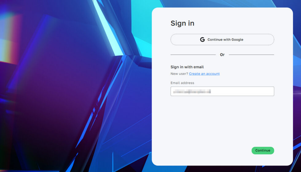 Boris FX Hub ログイン：Step 1