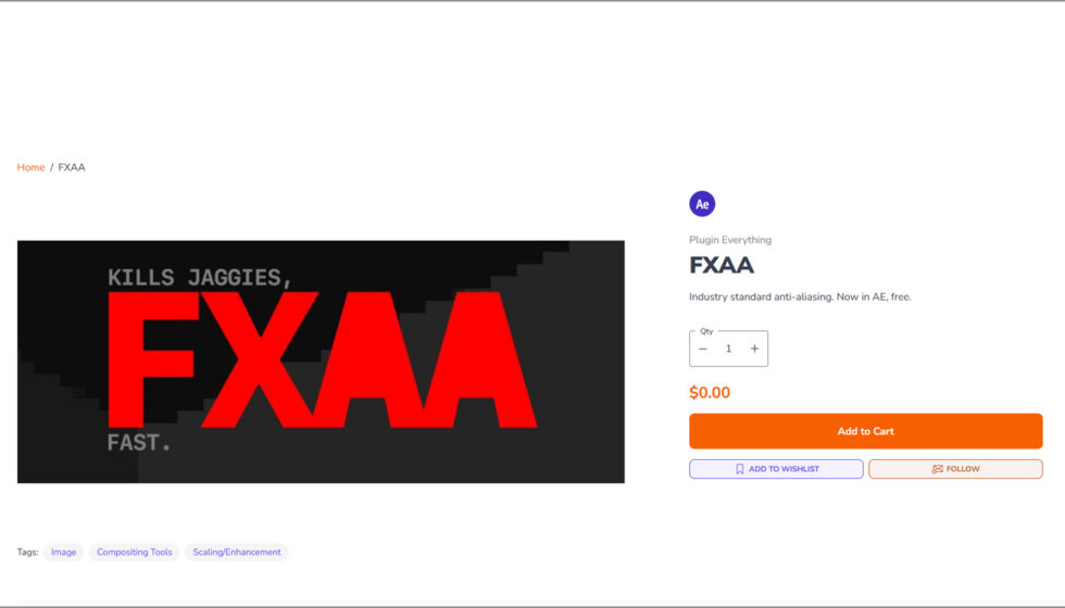 aescripts + aeplugins社 FXAA 入手方法：Step 1