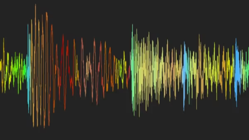 周波数ごとに色分けされたカラフルな波形（WaveColor）